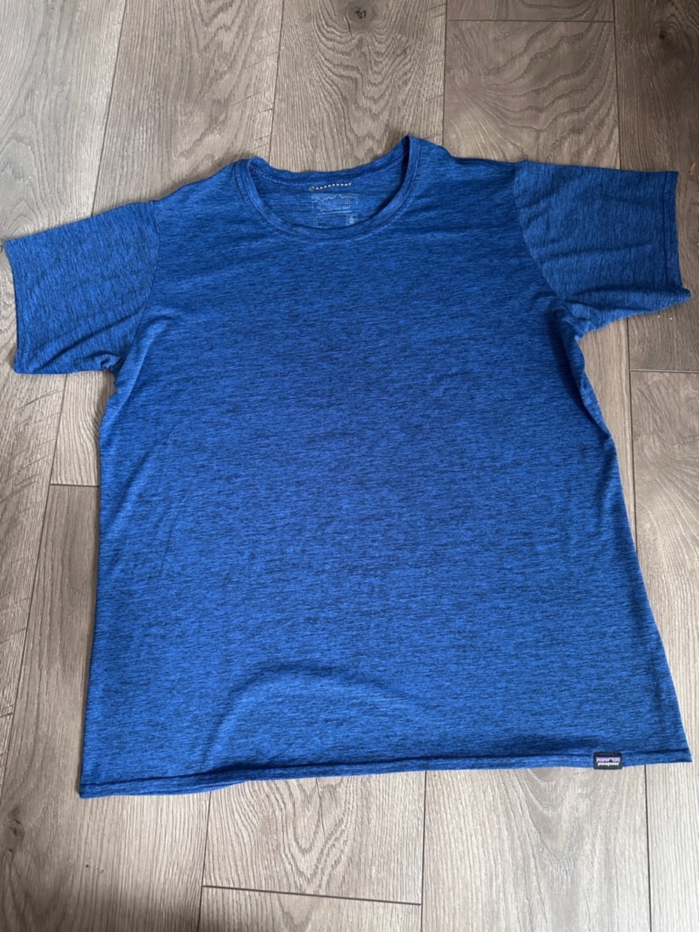 Patagonia Capiline Cool Daily Short Sleeve T-Shirt 50+ UPF Blue Kids LARGE